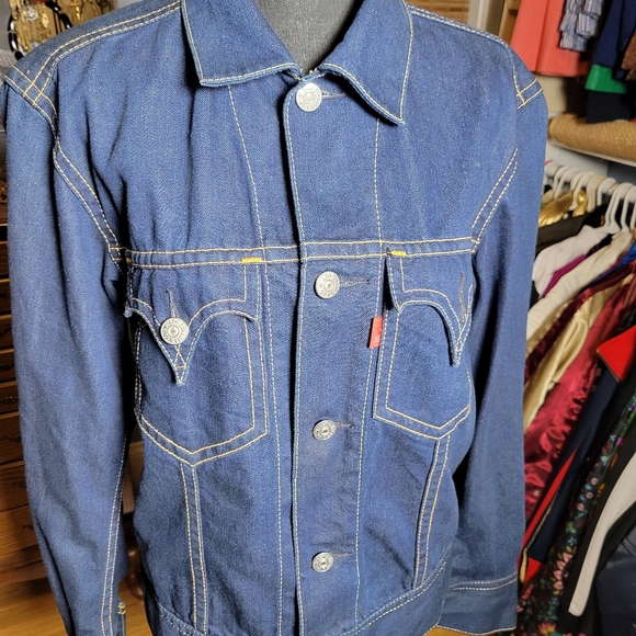 LEVIS MENS ICONIC 1 DARK DENIM JACKET